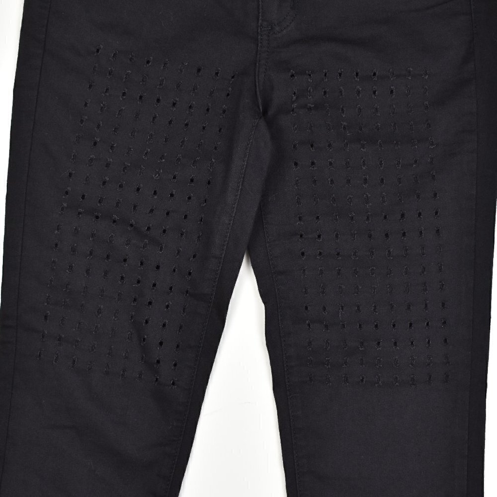 KanCan Perforated High Rise Skinny Black Jeans 5/26 - Picture 2 of 8